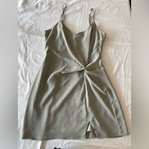 Used-olive green Abercrombie & Fitch spaghetti strap dress